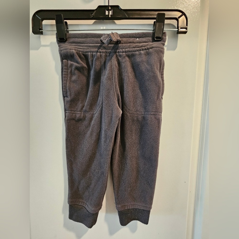 2T Gray Jogger Sweatpants Comfort Fit Adjustable Drawstring Waist Pockets Cozy